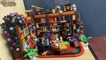 futuristic LEGO library rental concept